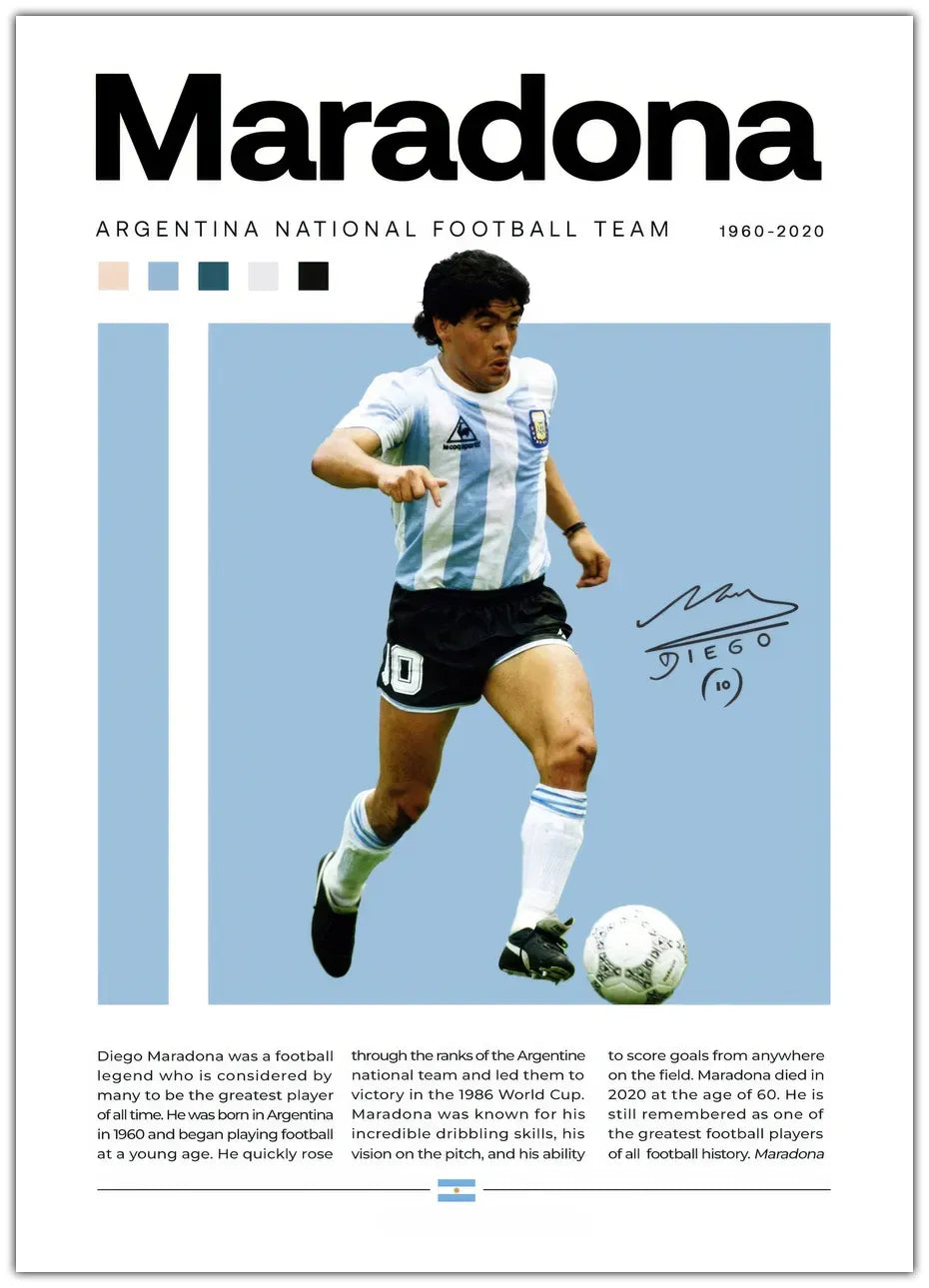 Diego Maradona No. 2 Plakat