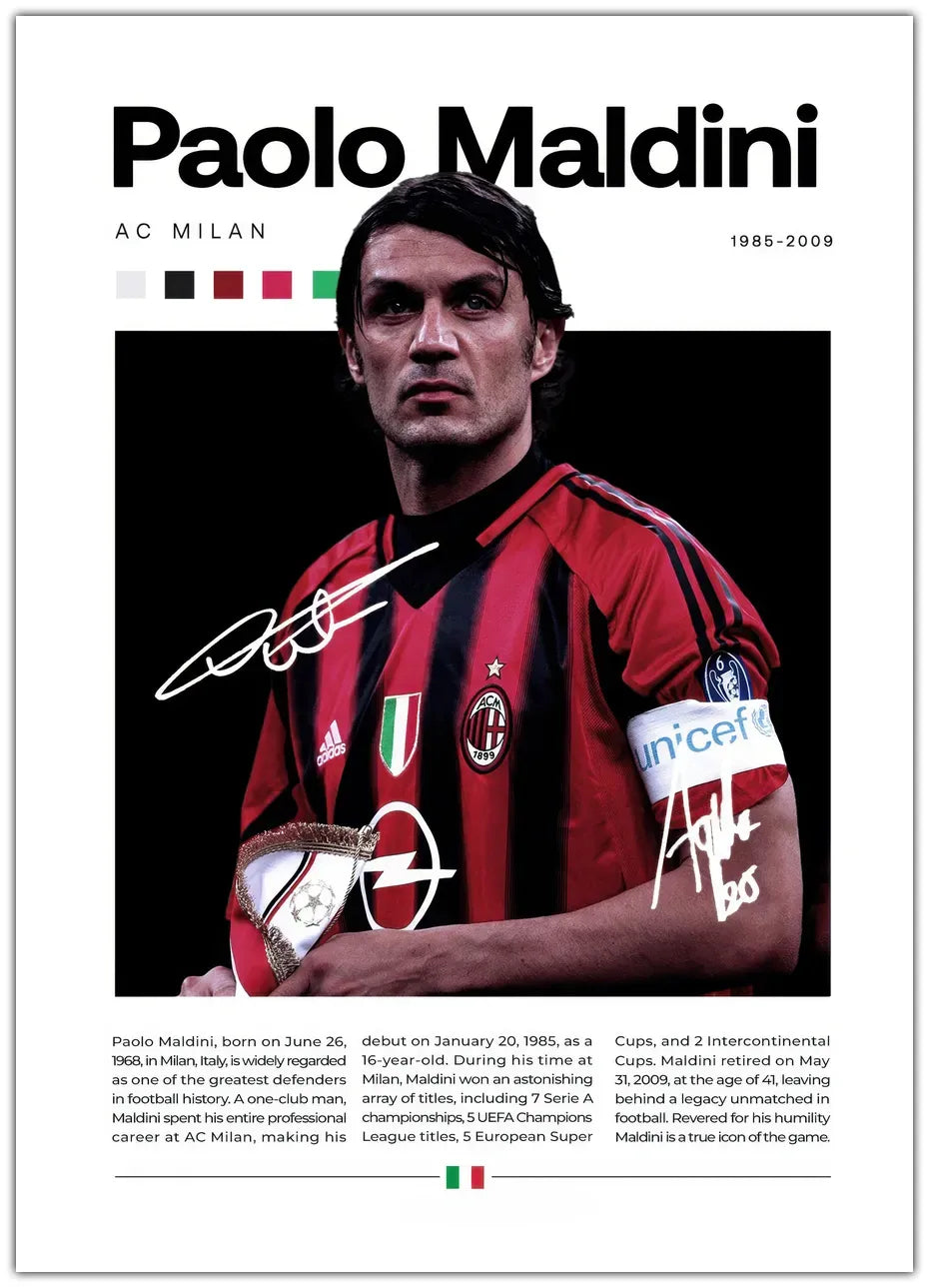 Paolo Maldini Plakat