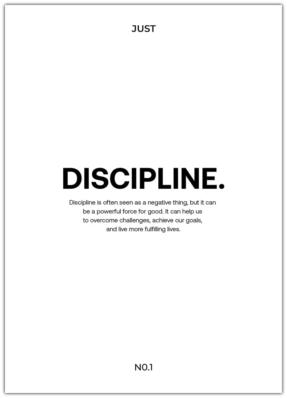 Discipline Plakat