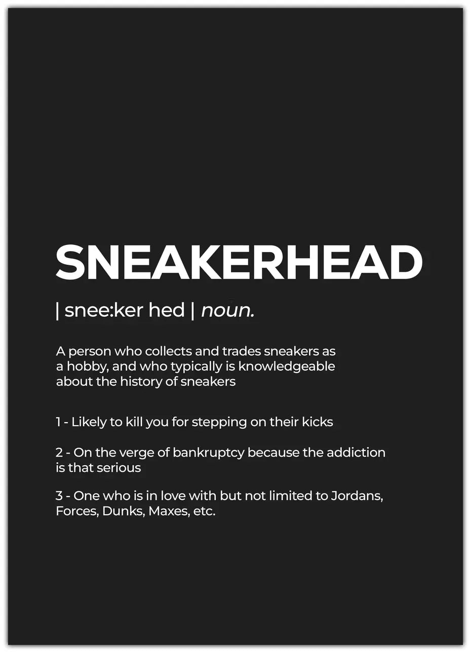 Sneakerhead Black Plakat