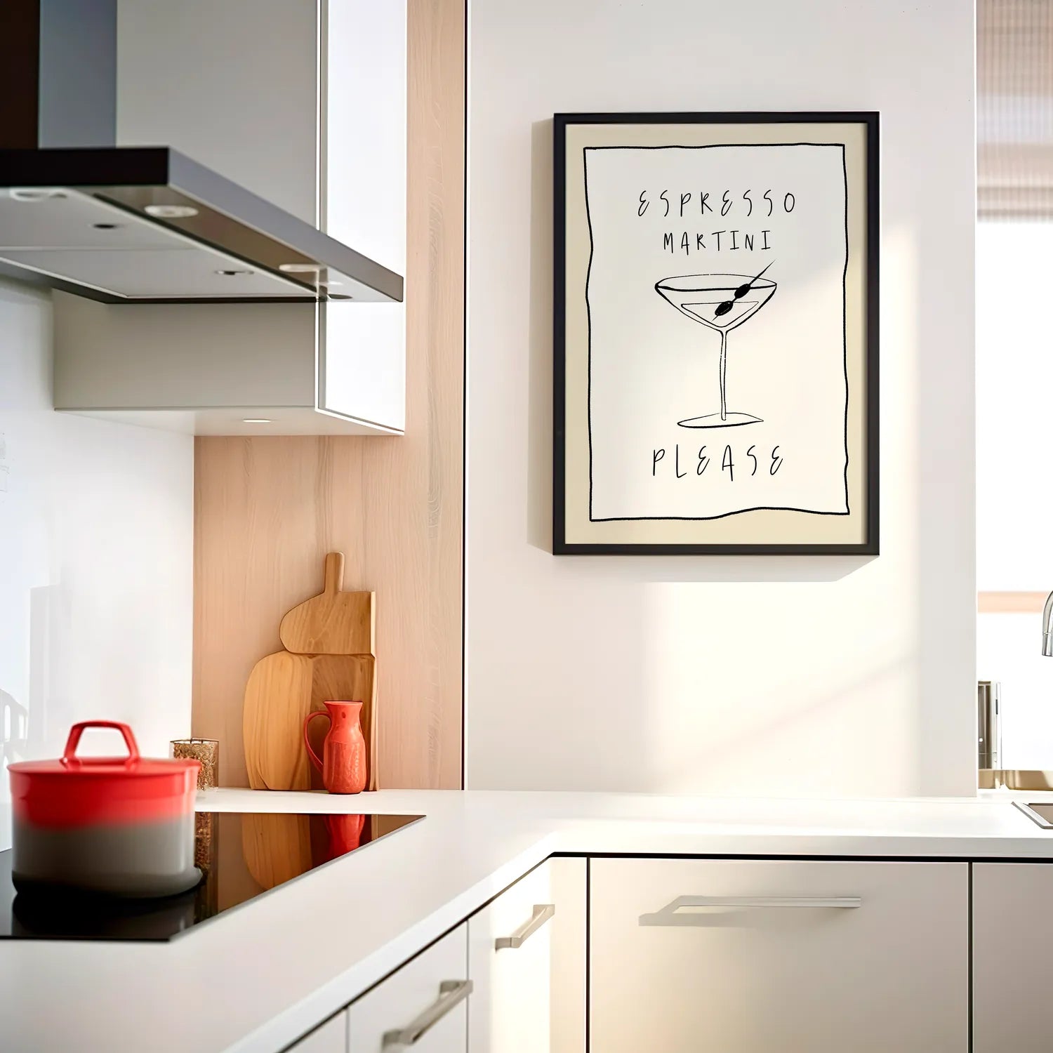 Espresso Martini Line Art Plakat