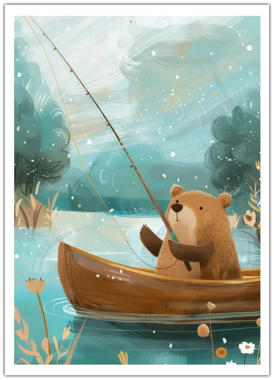 Fishing Bear Plakat