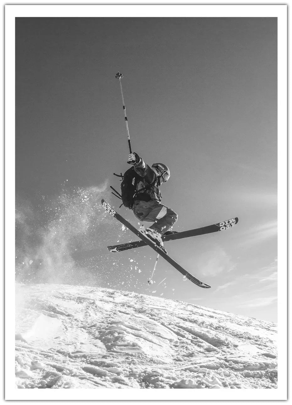 Skiing In The Snow Plakat