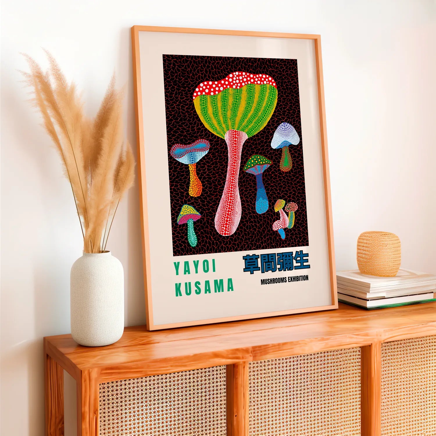 Yayoi Kusama - Mushroom Exhibition Poster