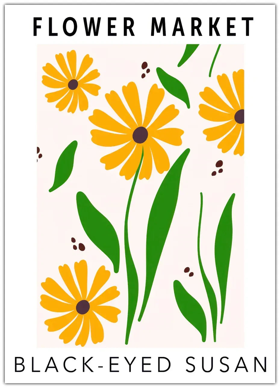 Flower Market Black-Eyed Susan Plakat