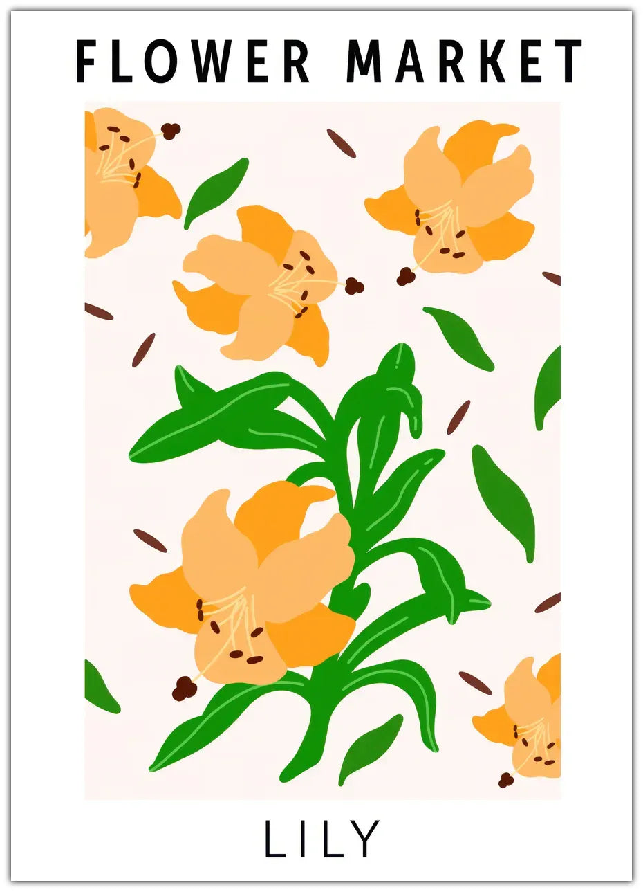 Flower Market Lily Plakat