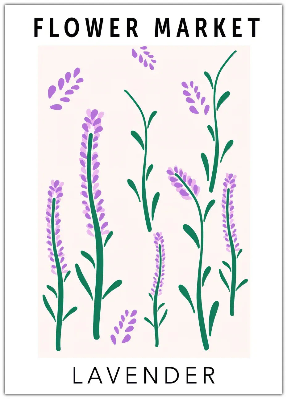 Flower Market Lavender Plakat