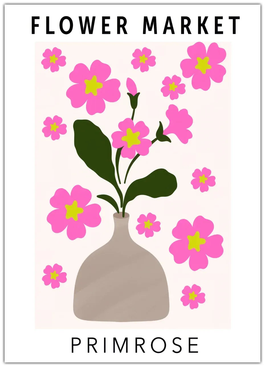 Flower Market Primrose Plakat