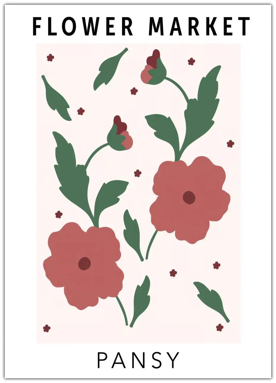 Flower Market Pansy Plakat