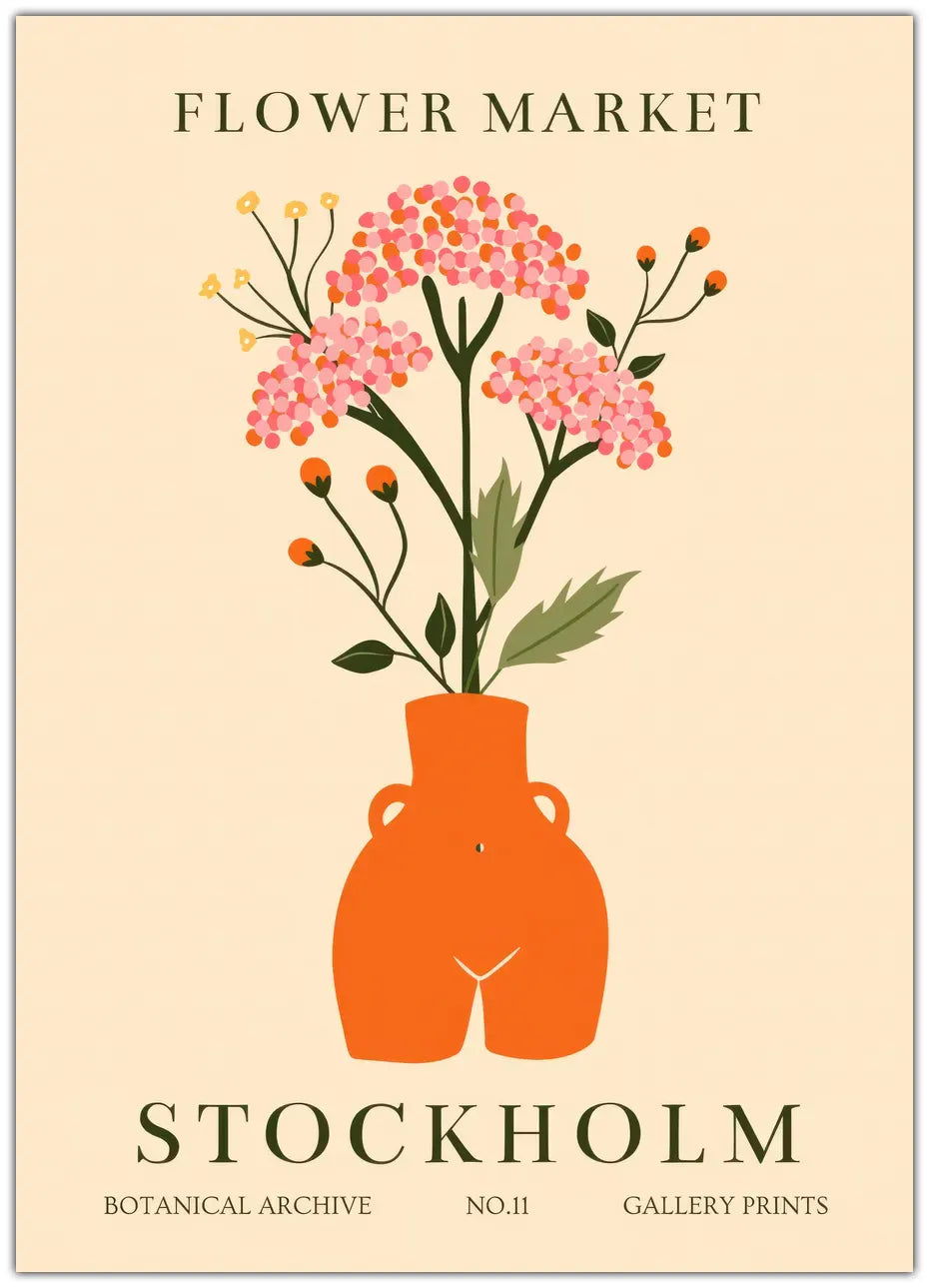 Flower Market Stockholm Plakat