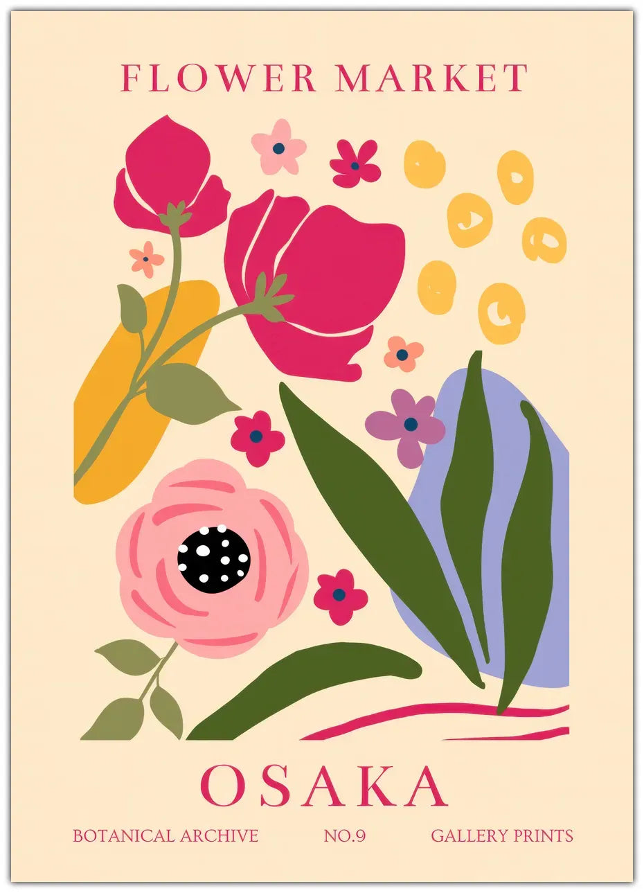 Flower Market Osaka Plakat