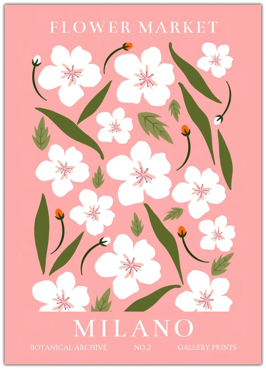 Flower Market Milano Plakat