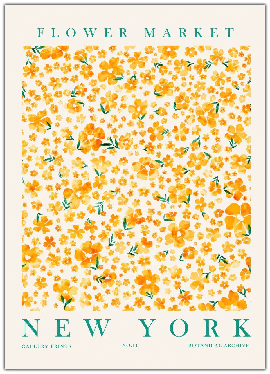 Flower Market New York Plakat