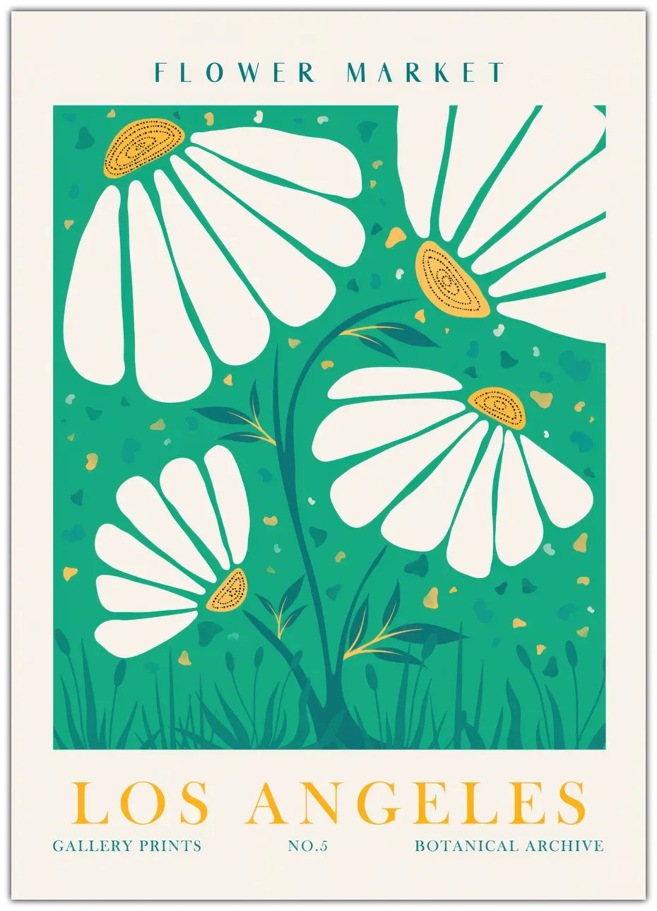 Flower Market Los Angeles Plakat