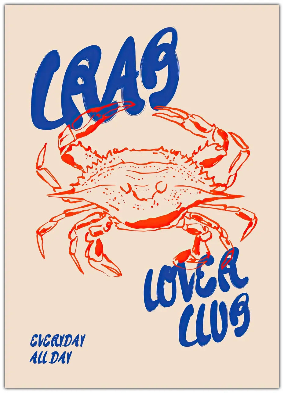 Crab Lover Club Plakat