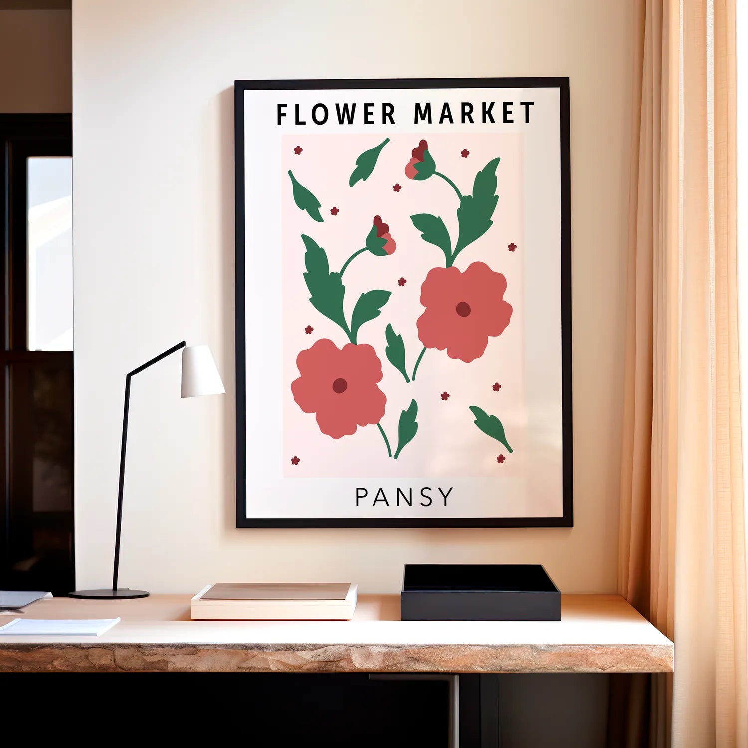 Flower Market Pansy Plakat