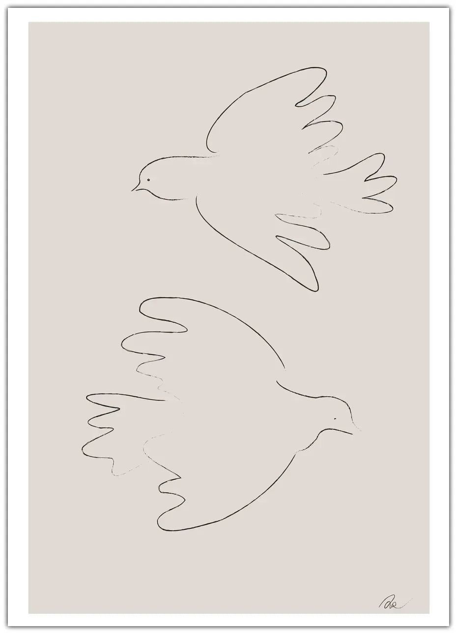 Two Doves Plakat