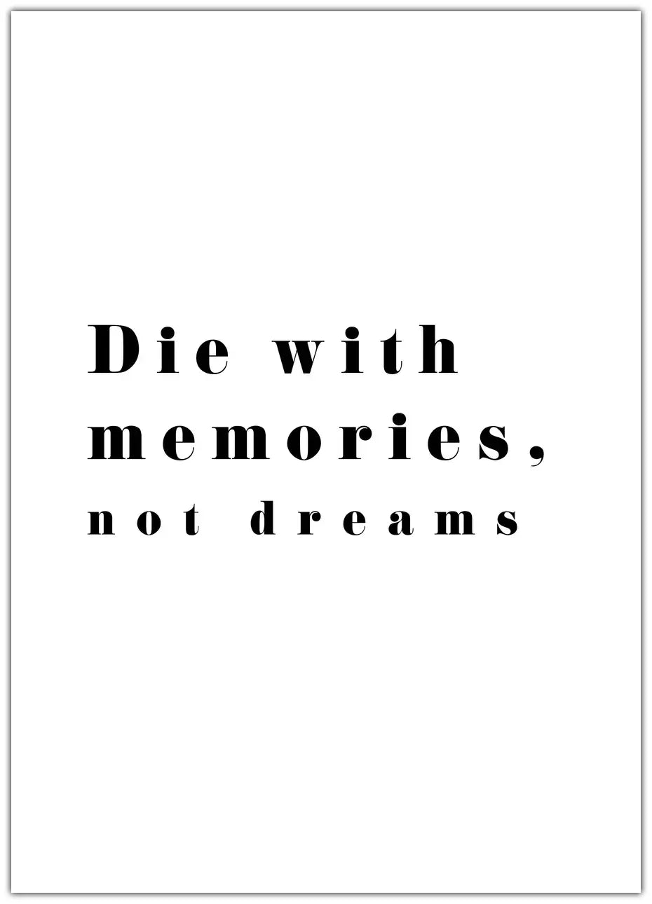 Die With Memories Plakat