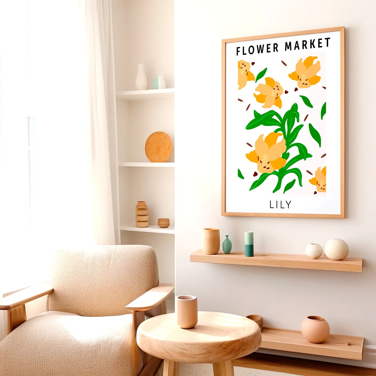 Flower Market Lily Plakat