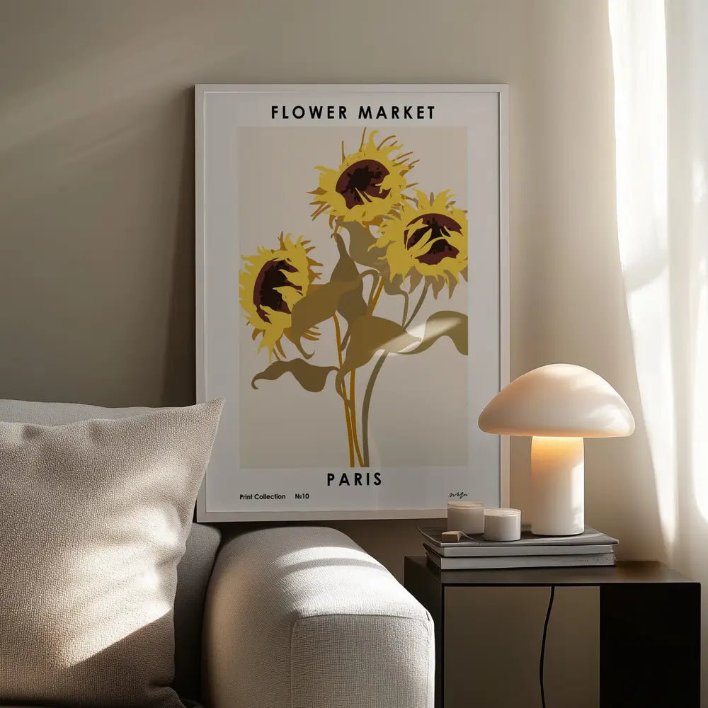 Paris sunflower Plakat