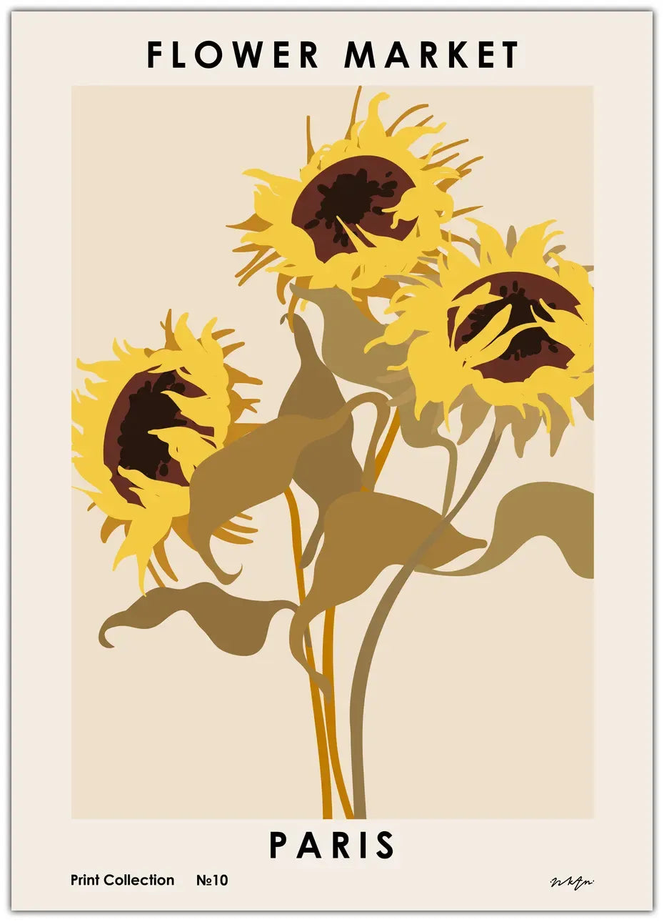 Paris sunflower Plakat