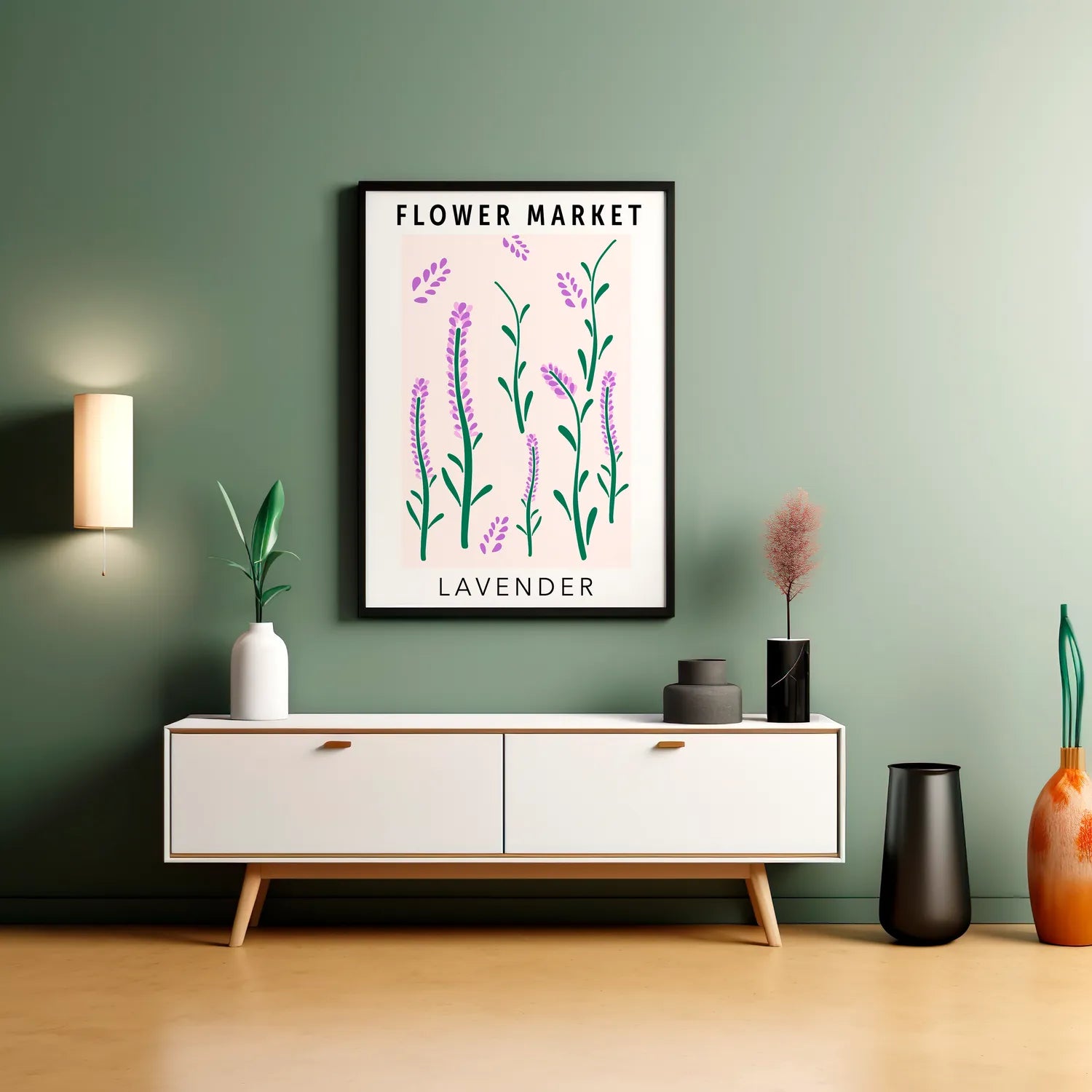 Flower Market Lavender Plakat