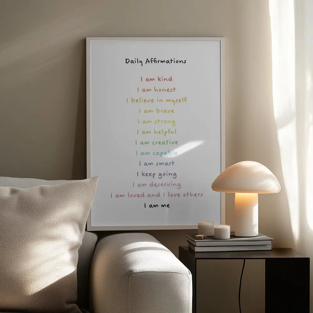 Children's affirmations emotions 3 Plakat