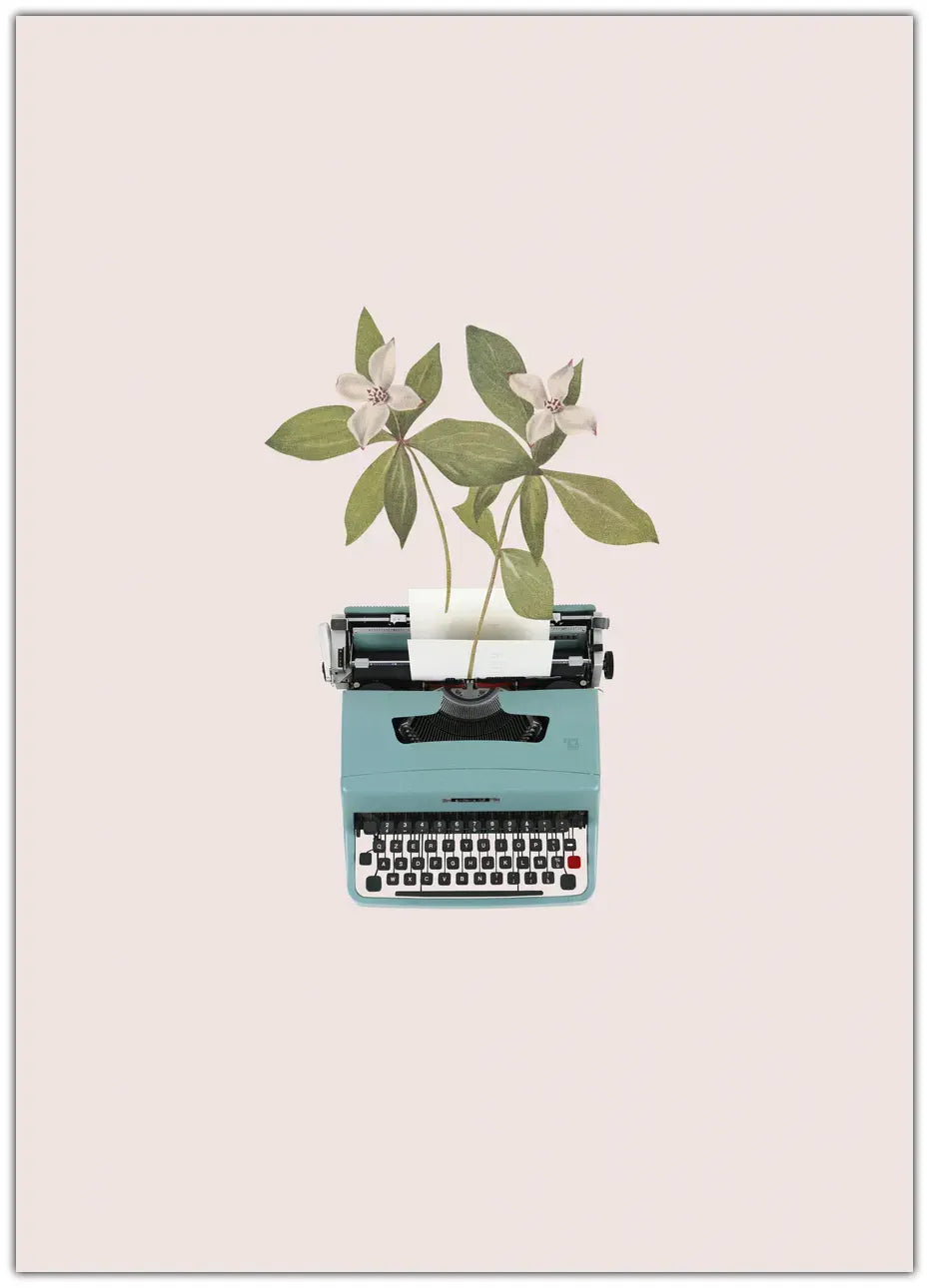 Botanical typewriter Plakat