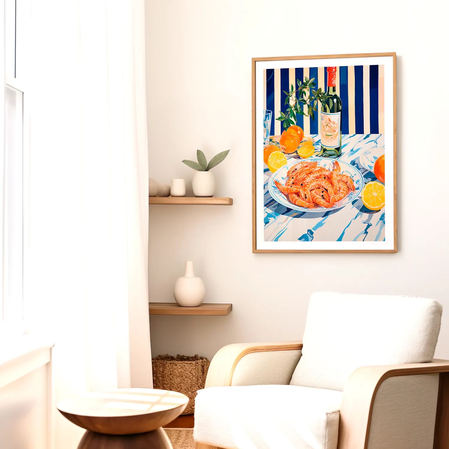 Shrimps And Wine Plakat