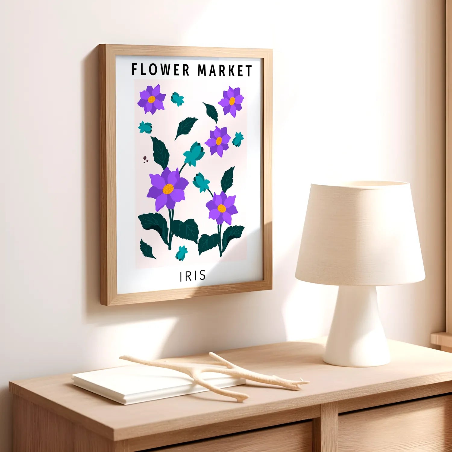 Flower Market Iris Plakat