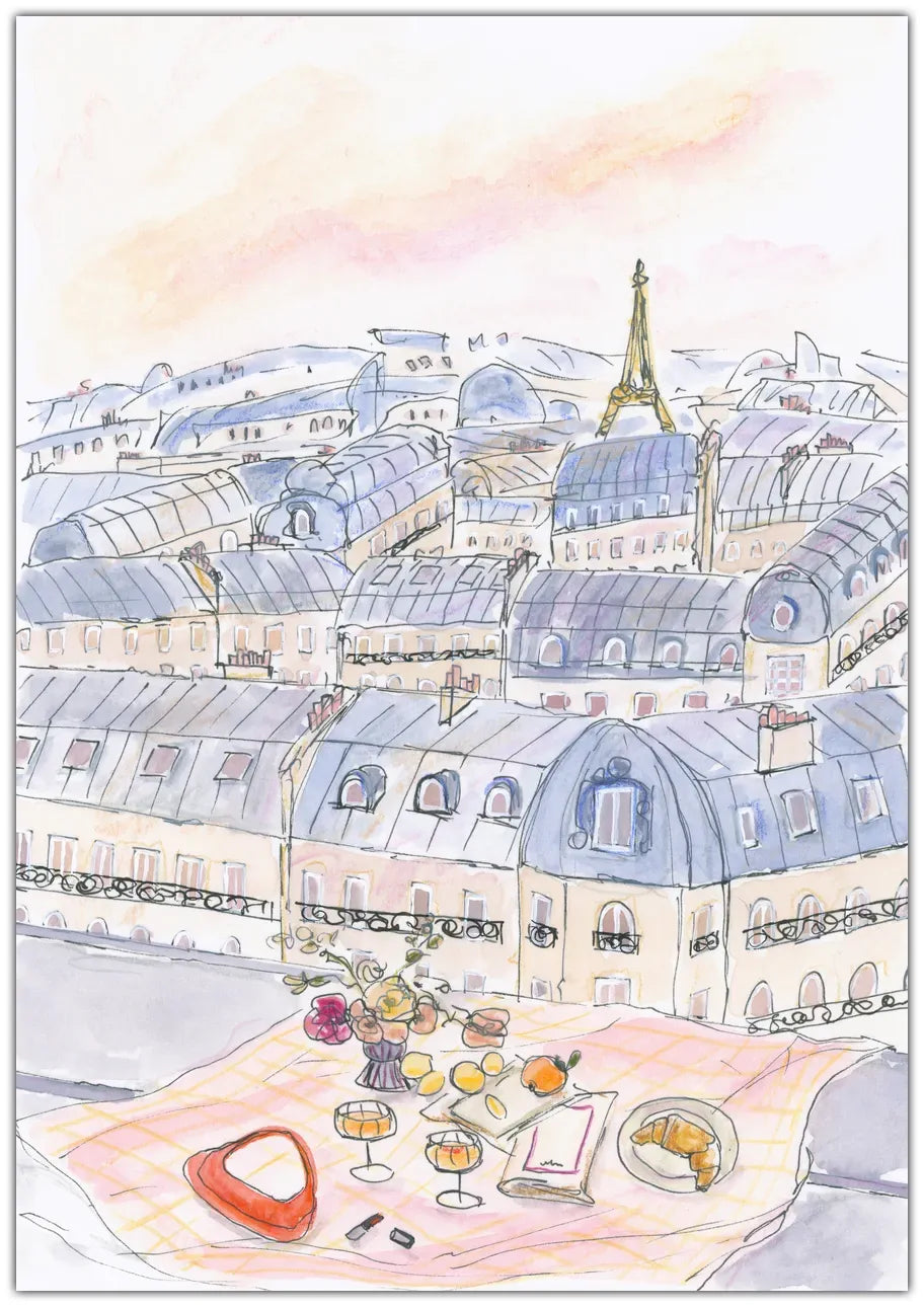 Parisian Rooftop Plakat