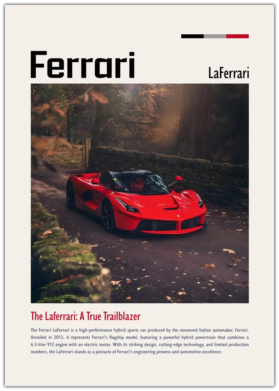 Ferrari Laferrari Plakat