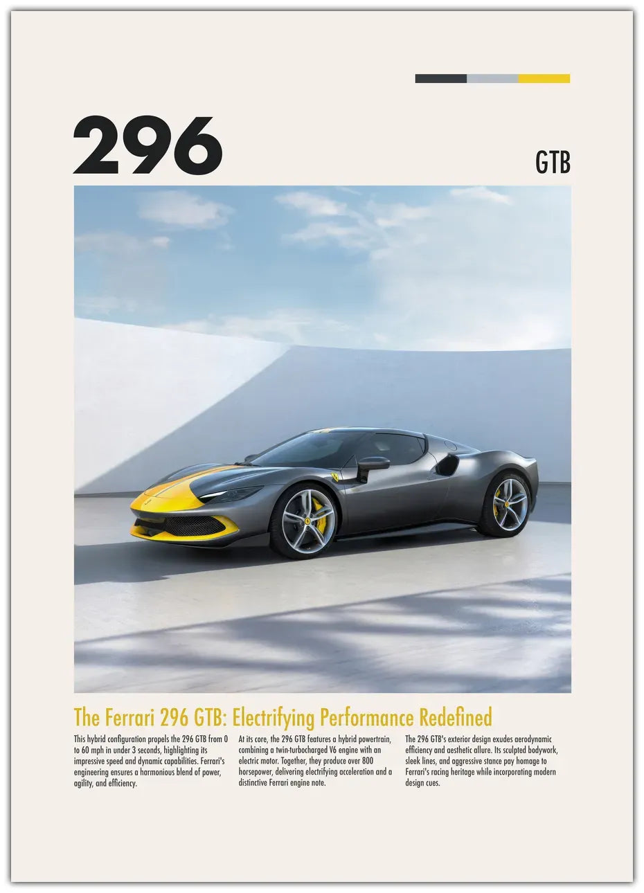 Ferrari 296 Plakat