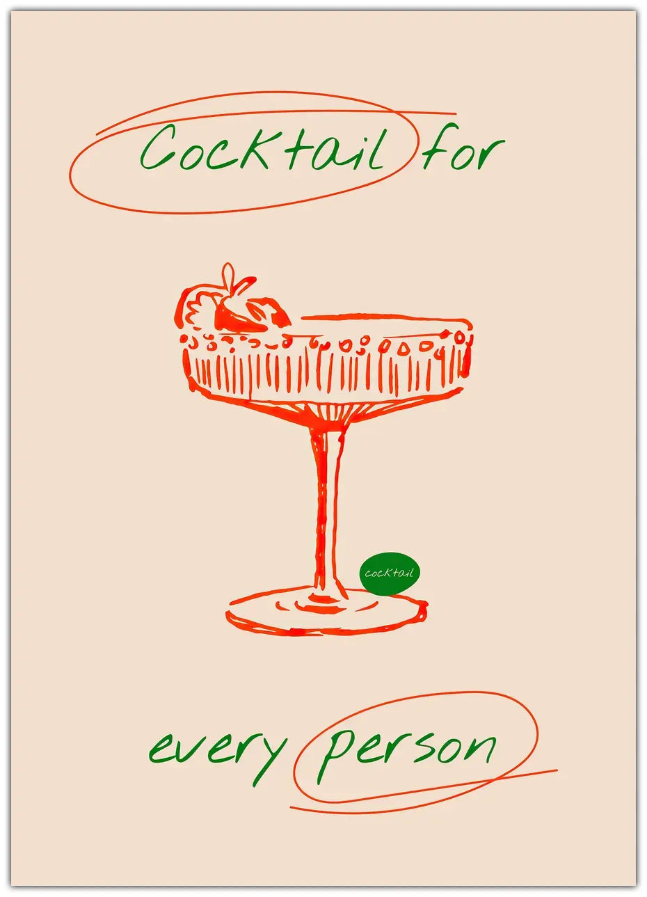 Cocktail Person Plakat