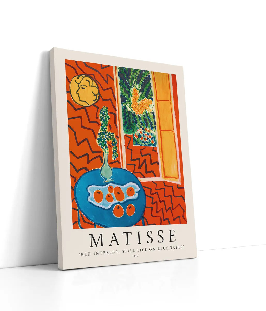 Henri Matisse - Red Interior. Still Life on a Blue Table Lærred