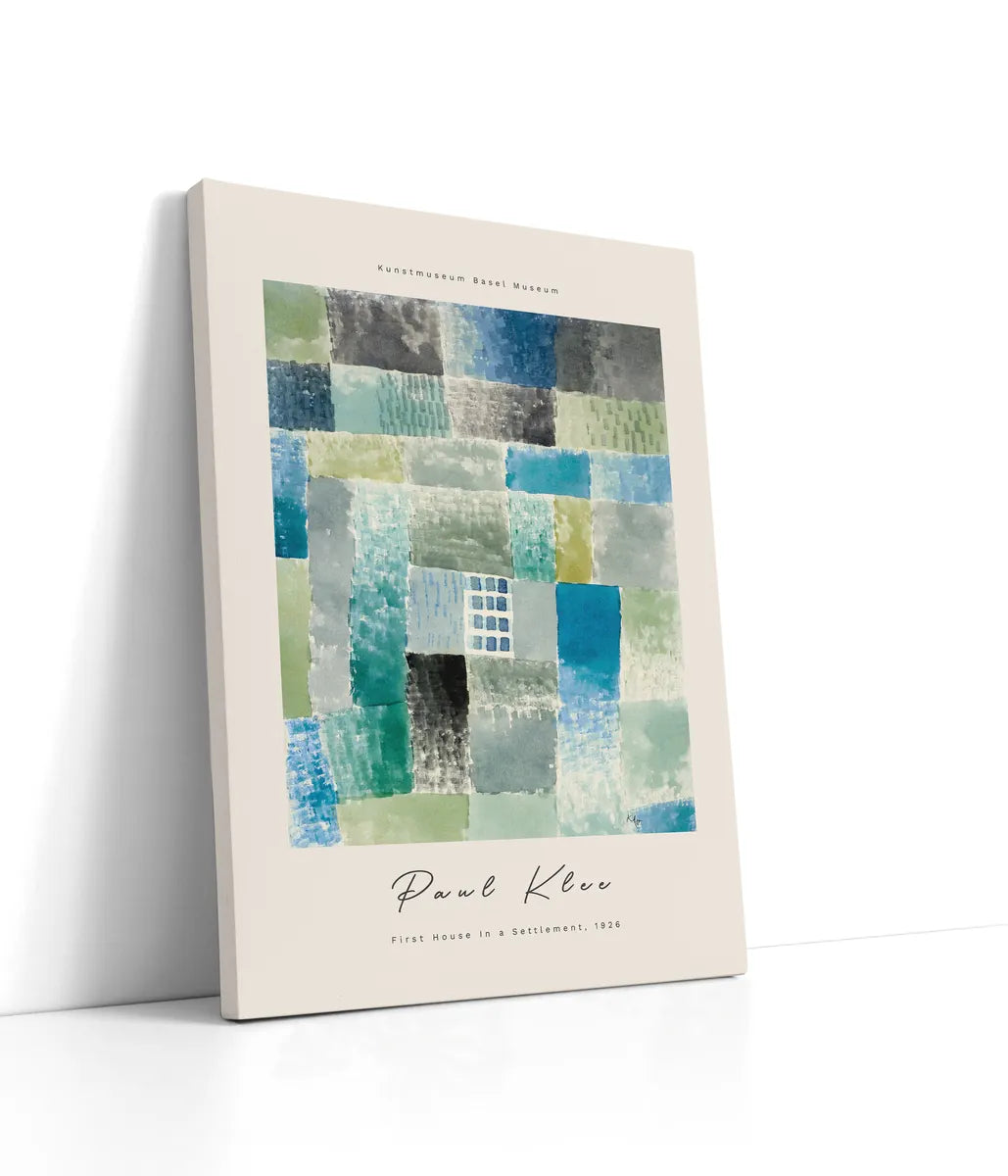 Paul Klee - First House In A Settlement Lærred