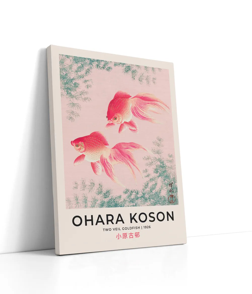 Ohara Koson - Two Veil Goldfish Lærred