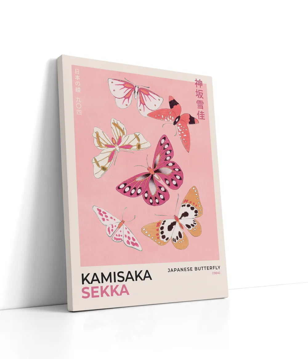 Kamisaka Sekka - Japanese Butterfly Lærred