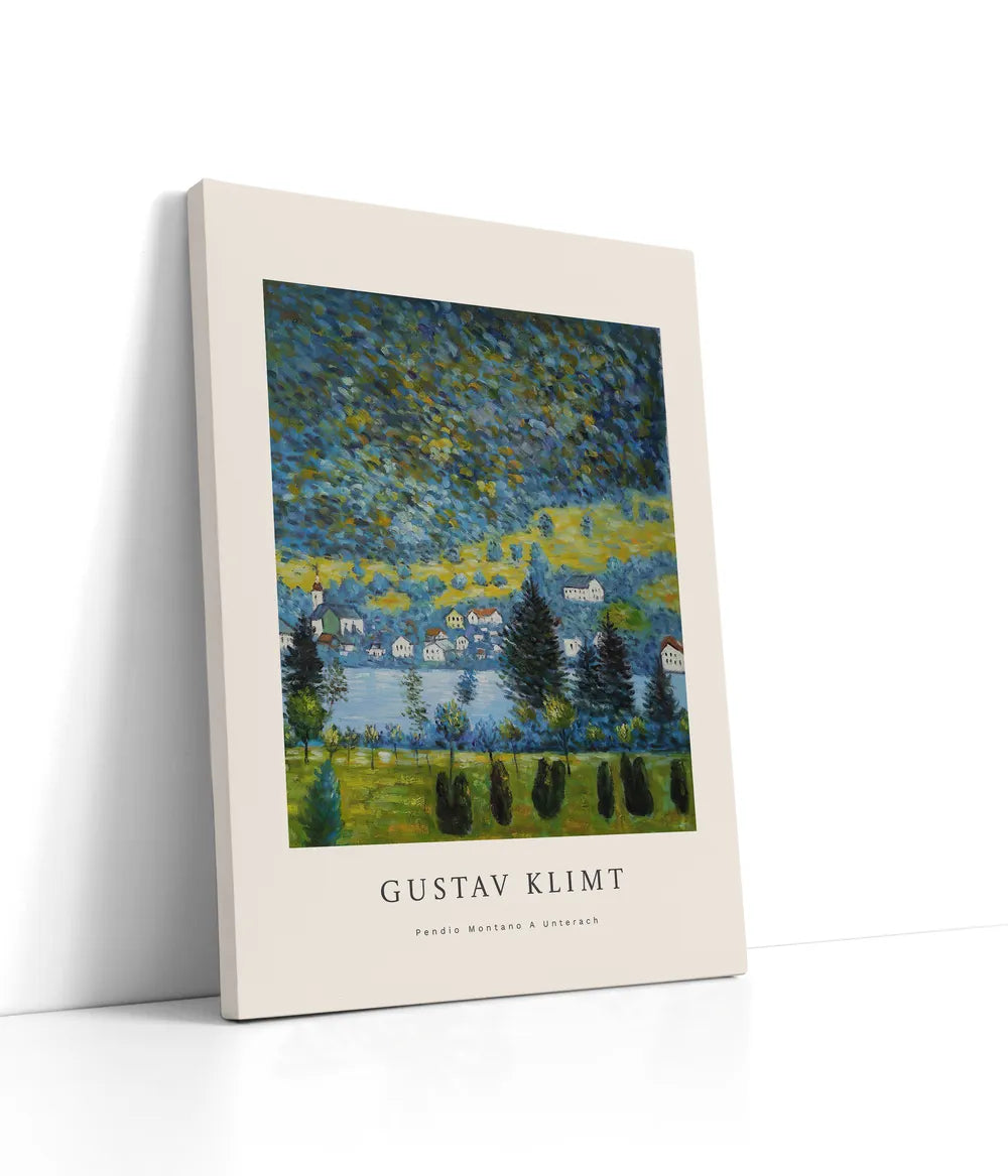 Gustav Klimt - Pendio Montano A Unterach Lærred