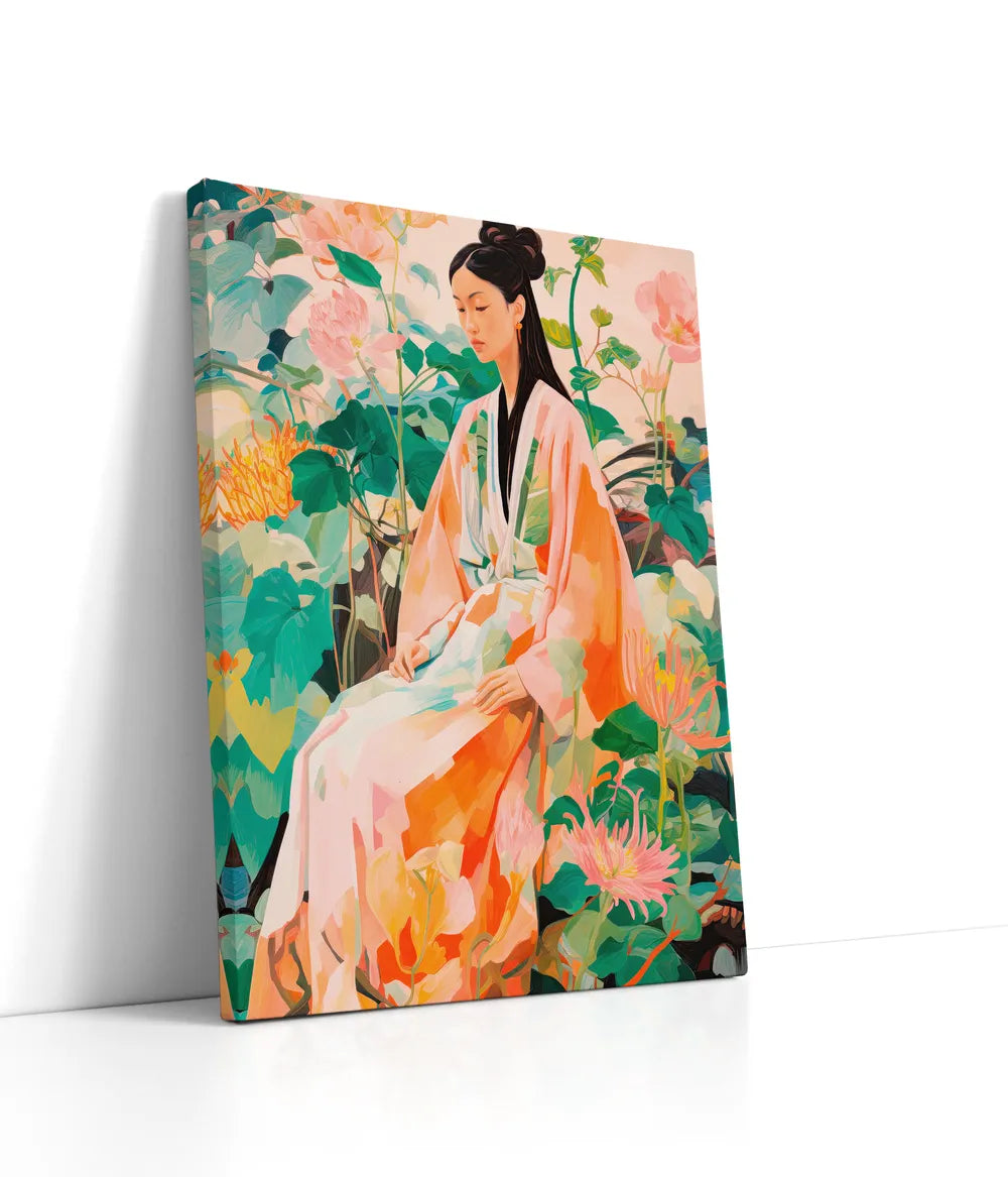 Surrounded By Flowers Lærred