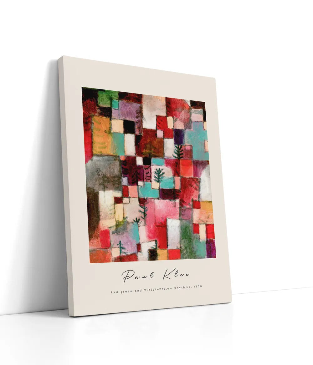 Paul Klee - Red Green And Violet Yellow Rhytms Lærred