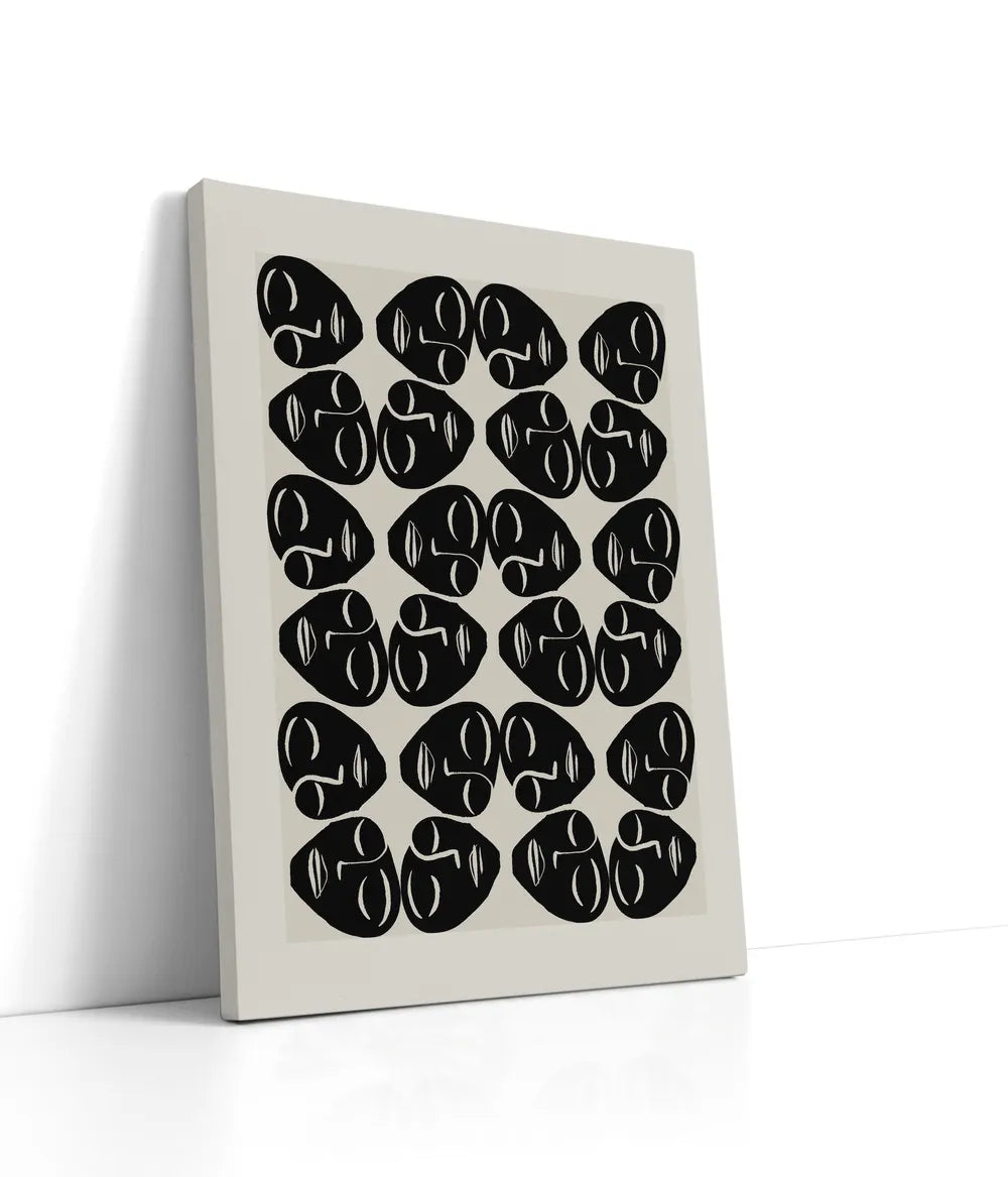 Heart Shaped Faces Lærred