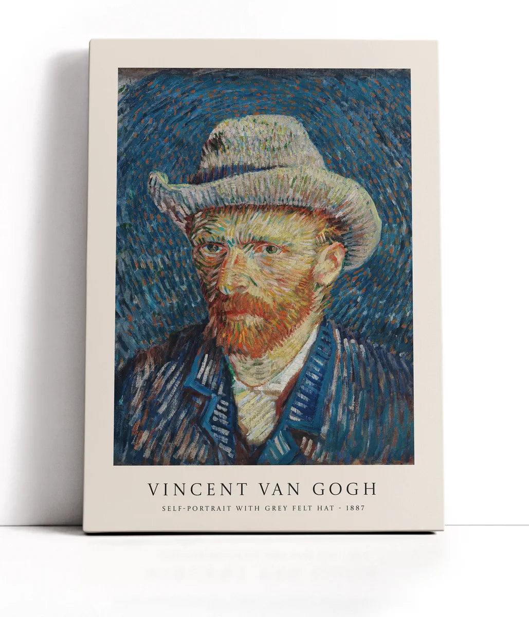 Van Gogh - Self Portrait With Grey Felt Hat Lærred