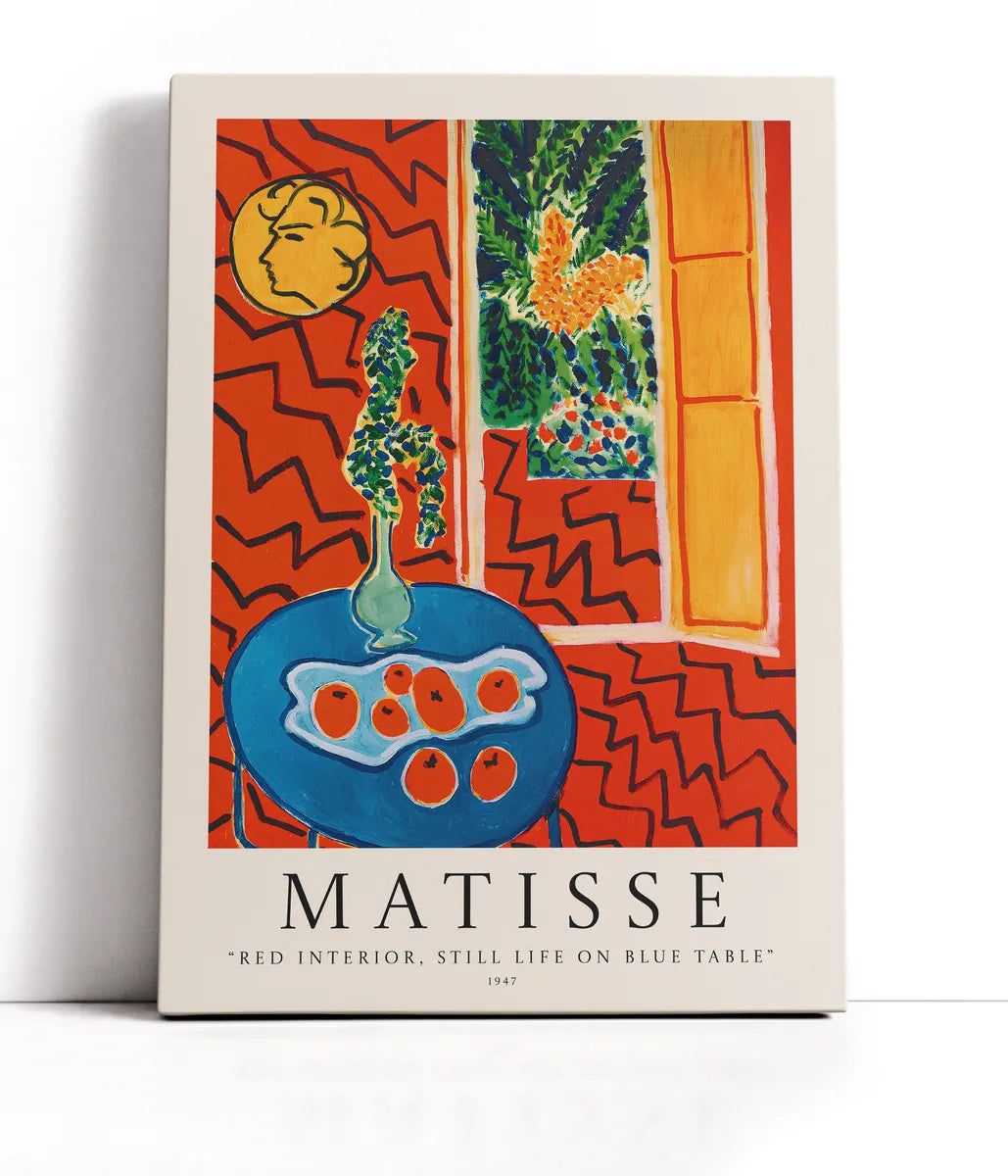Henri Matisse - Red Interior. Still Life on a Blue Table Lærred