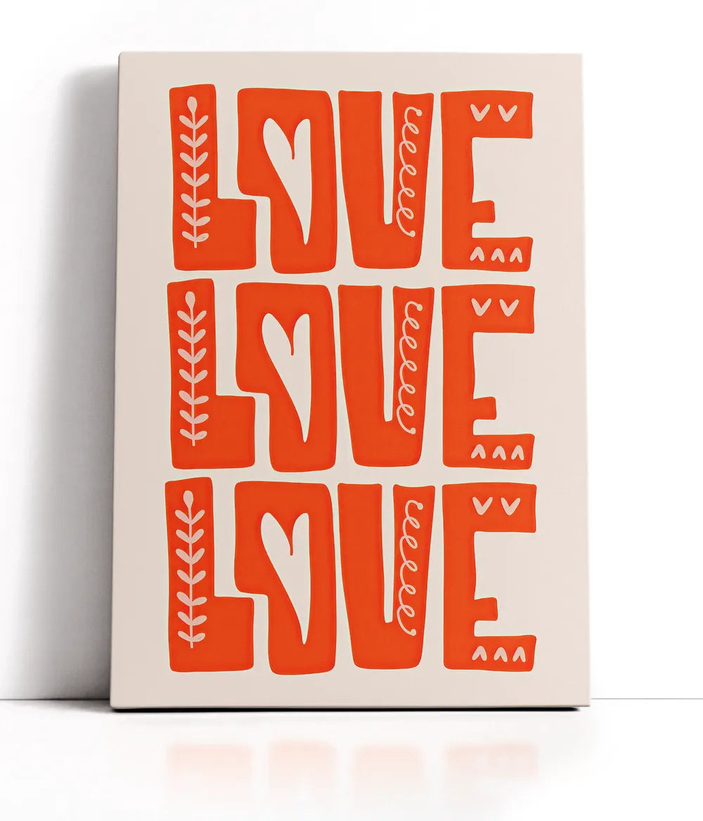 Love Love Love Lærred