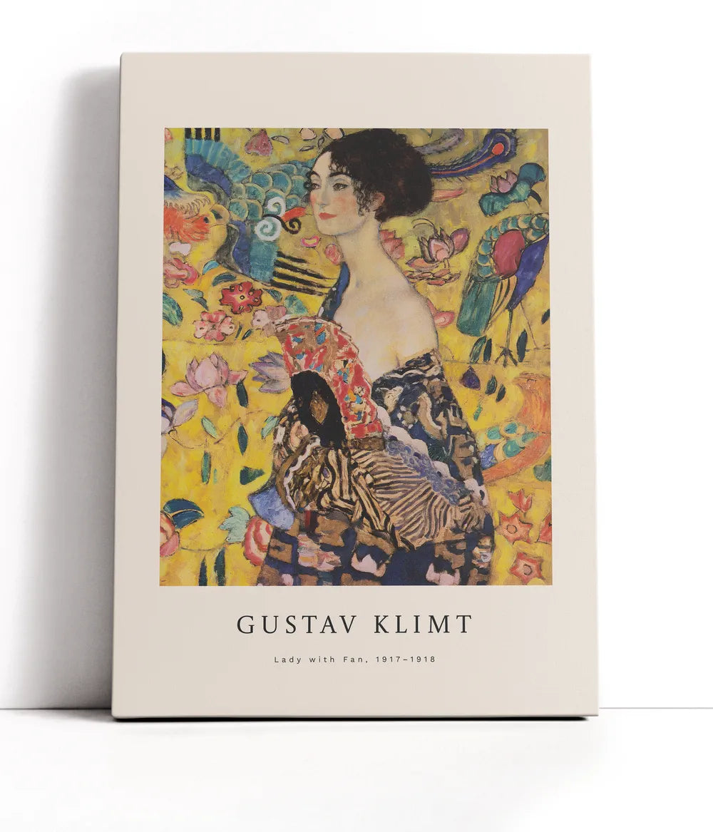 Gustav Klimt - Lady With Fan Lærred