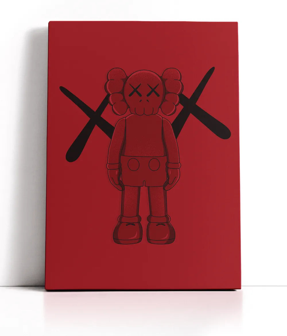 Red KAWS Lærred