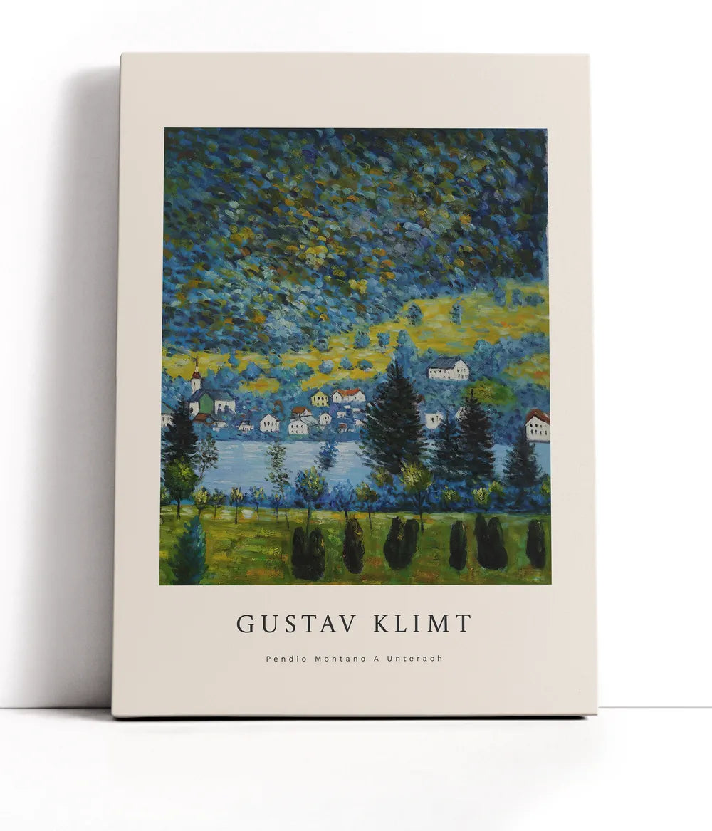 Gustav Klimt - Pendio Montano A Unterach Lærred