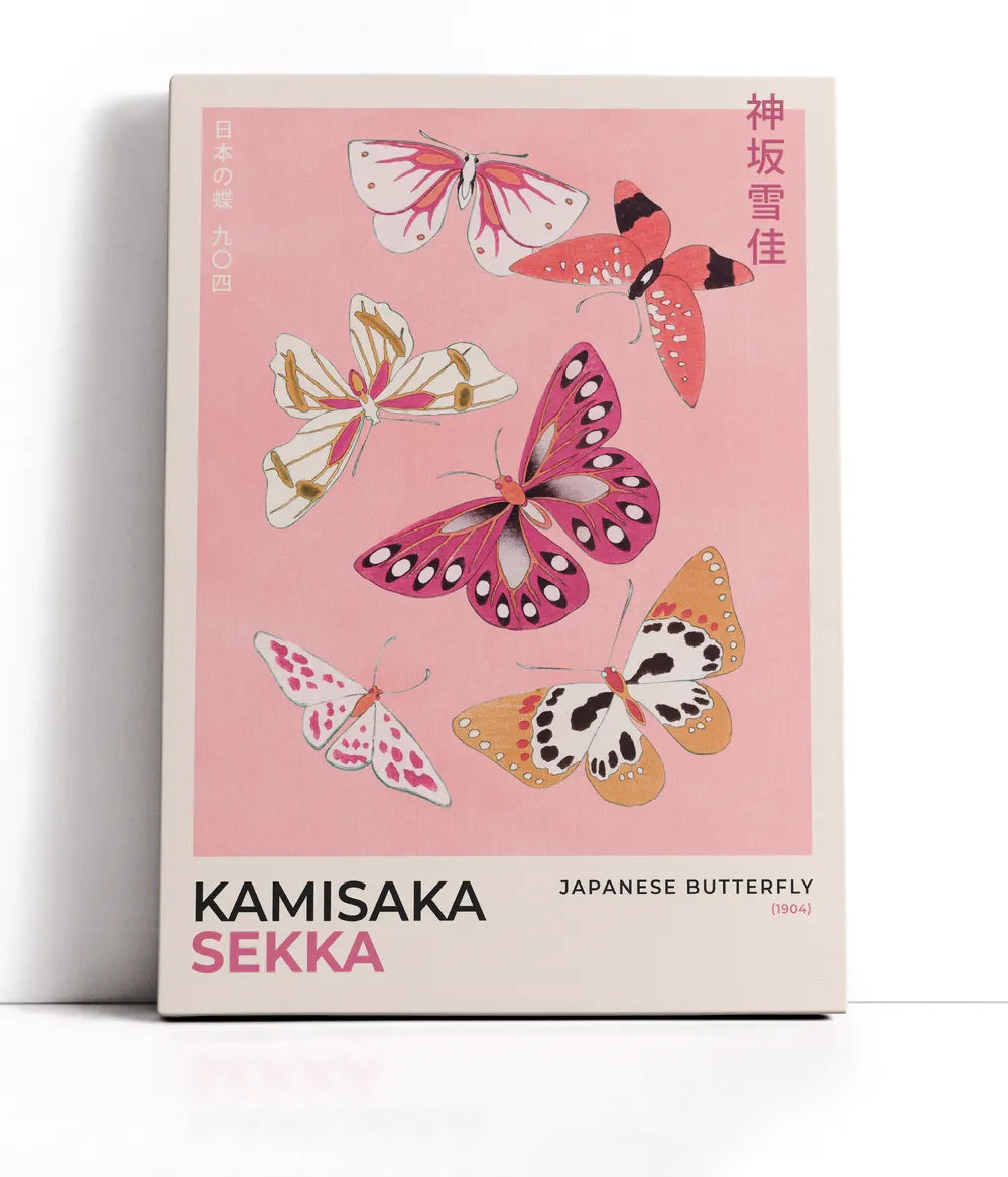Kamisaka Sekka - Japanese Butterfly Lærred