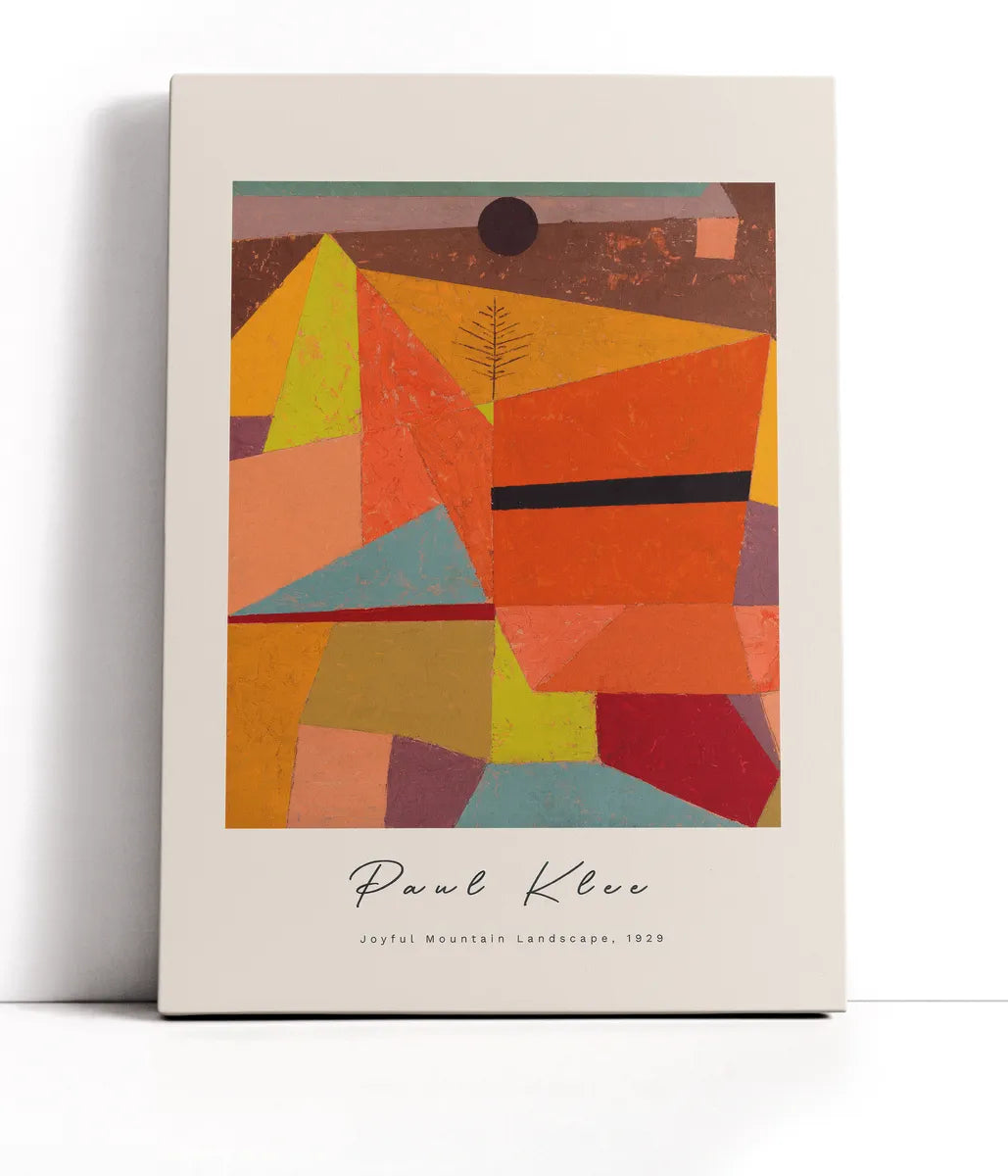 Paul Klee - Joyful Mountain Landscape Lærred